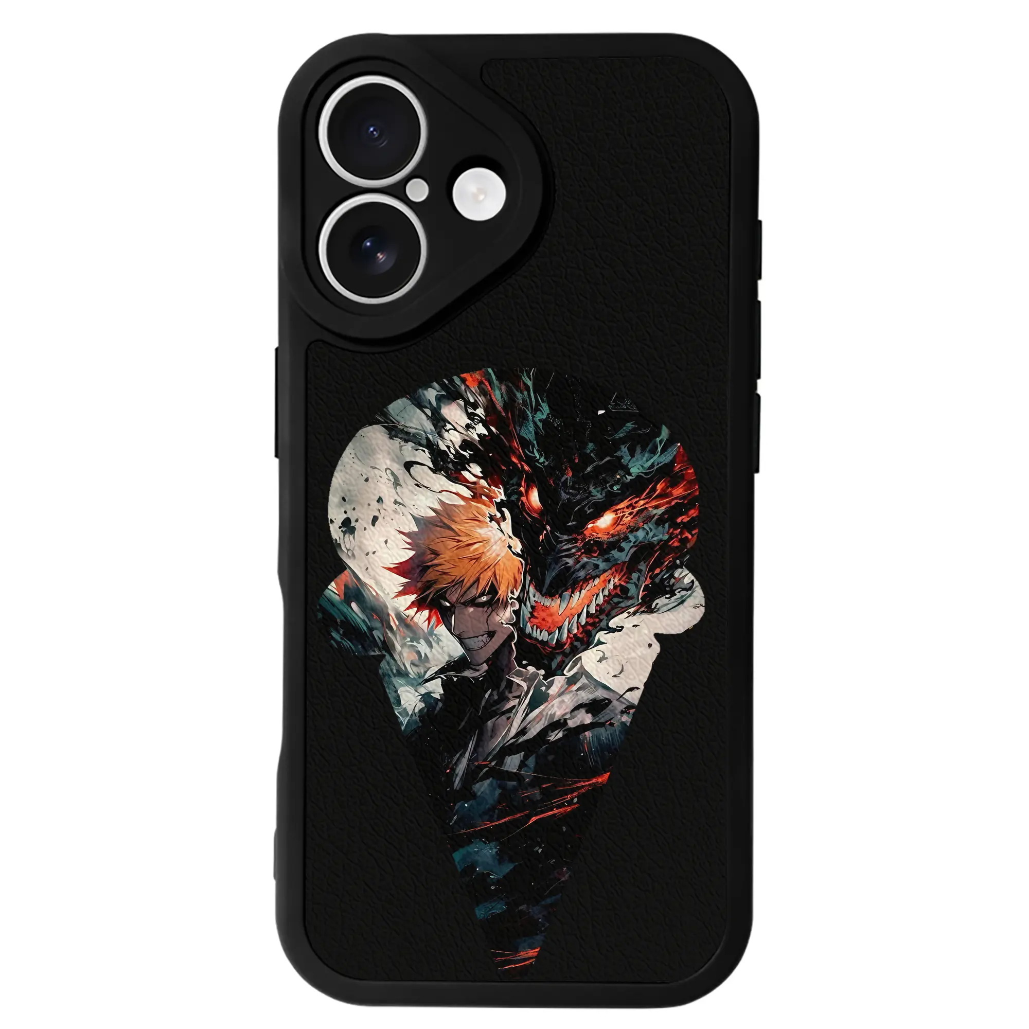 ブリーチ グッズ 黒崎 一護 - IPhone 16シリーズ対応 ・ シリコンスマホケース ・ レザー調 ・ 高精度フィット ・ 耐衝撃 ・ ワイヤレス充電対応 ・ 精密カット